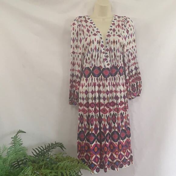 TIBI BEAUTIFUL DEEP V NECK  SEXY DRESS SZ M - Picture 1 of 9